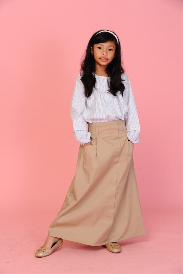 (KIDS) FREDA TOP & SKIRT -KHAKI