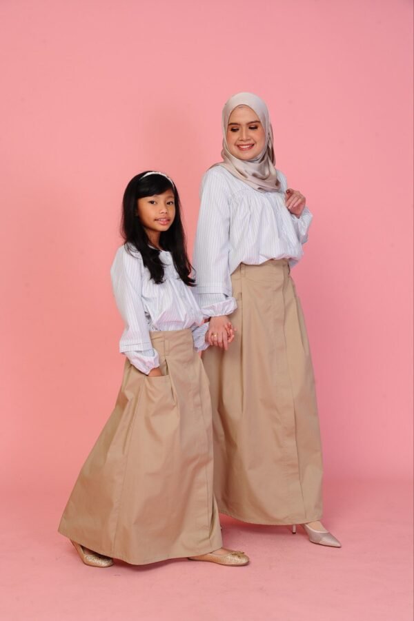 (ADULT) FREDA TOP & SKIRT -KHAKI