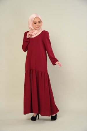 (ADULT) CAMILLE DRESS -MAROON