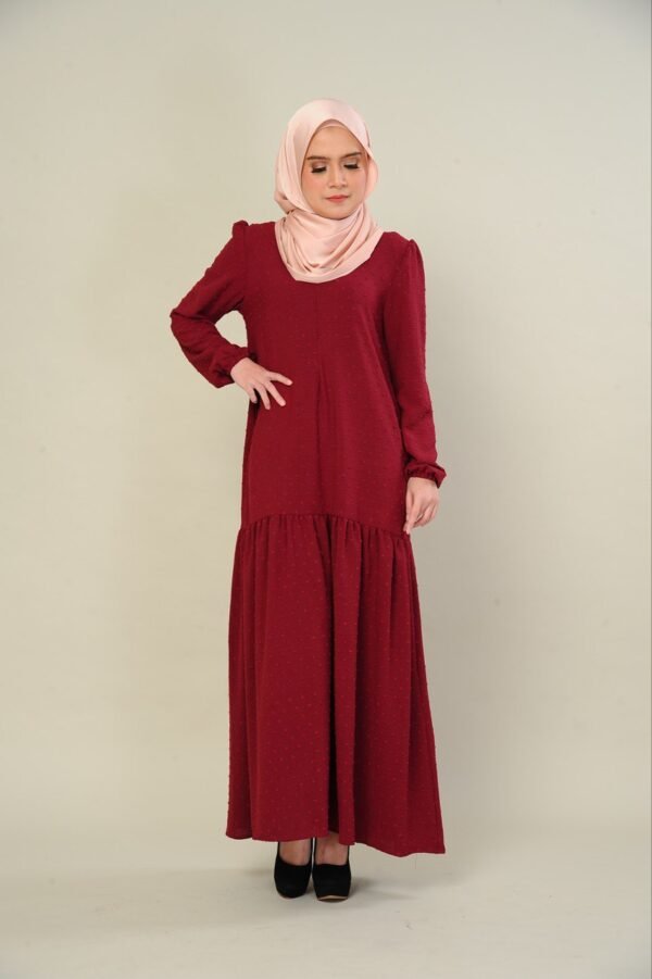 (ADULT) CAMILLE DRESS -MAROON