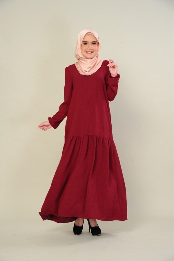 (ADULT) CAMILLE DRESS -MAROON