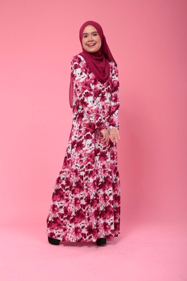 (ADULT) ELISA DRESS -RED FLORAL