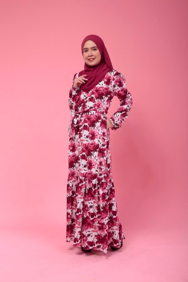 (ADULT) ELISA DRESS -RED FLORAL