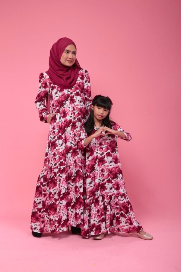 (ADULT) ELISA DRESS -RED FLORAL