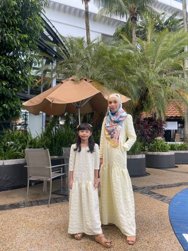 (ADULT) CLEO DRESS -SOFT YELLOW