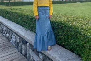 (KIDS) DENIM SKIRT -LIGHT