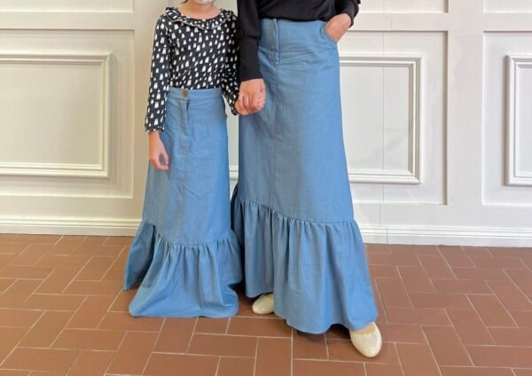 (ADULT) DENIM SKIRT -LIGHT