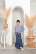 (KIDS) JANE CHECKERED TOP -NAVY