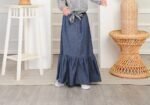 (KIDS) DENIM SKIRT -DARK - Image 3
