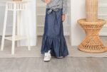 (KIDS) DENIM SKIRT -DARK - Image 4