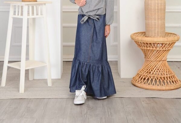 (KIDS) DENIM SKIRT -DARK