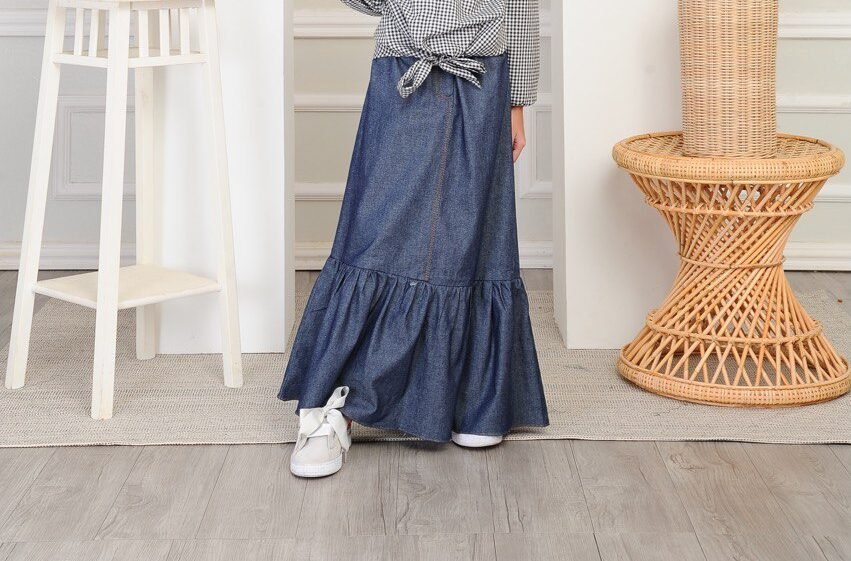 skirt dark kids (KIDS) DENIM SKIRT -DARK - Image 1