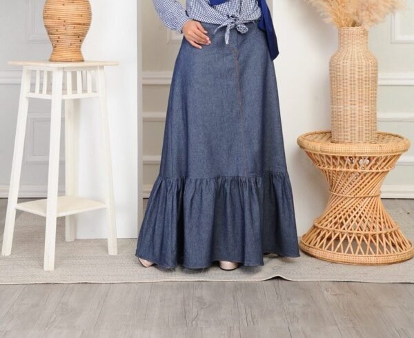(ADULT) DENIM SKIRT -DARK