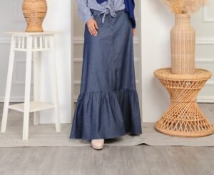 (ADULT) DENIM SKIRT -DARK