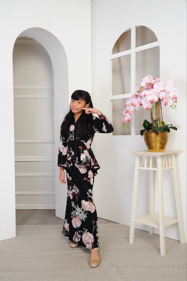 (KIDS) THALIA KEBAYA PEPLUM -BLACK