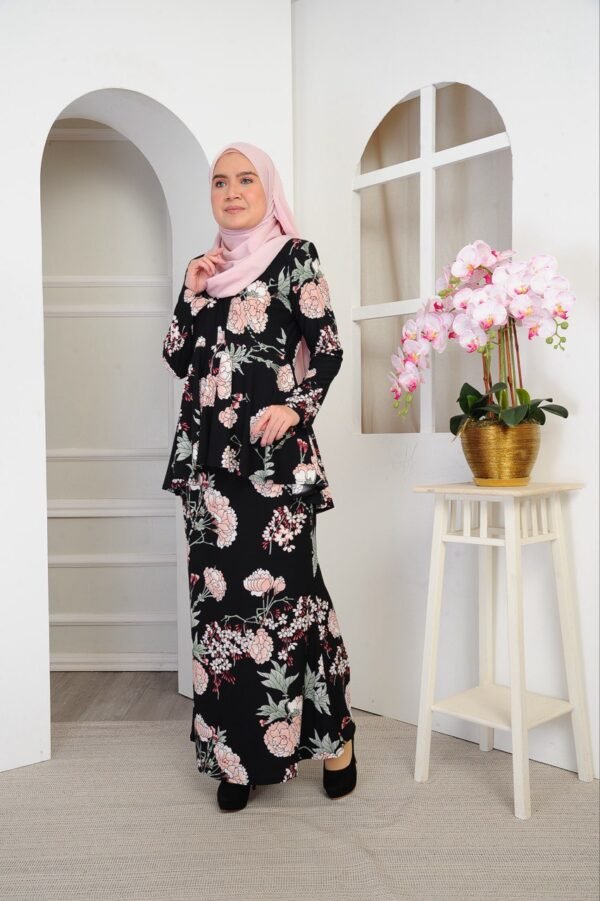 (ADULT) THALIA KEBAYA PEPLUM -BLACK