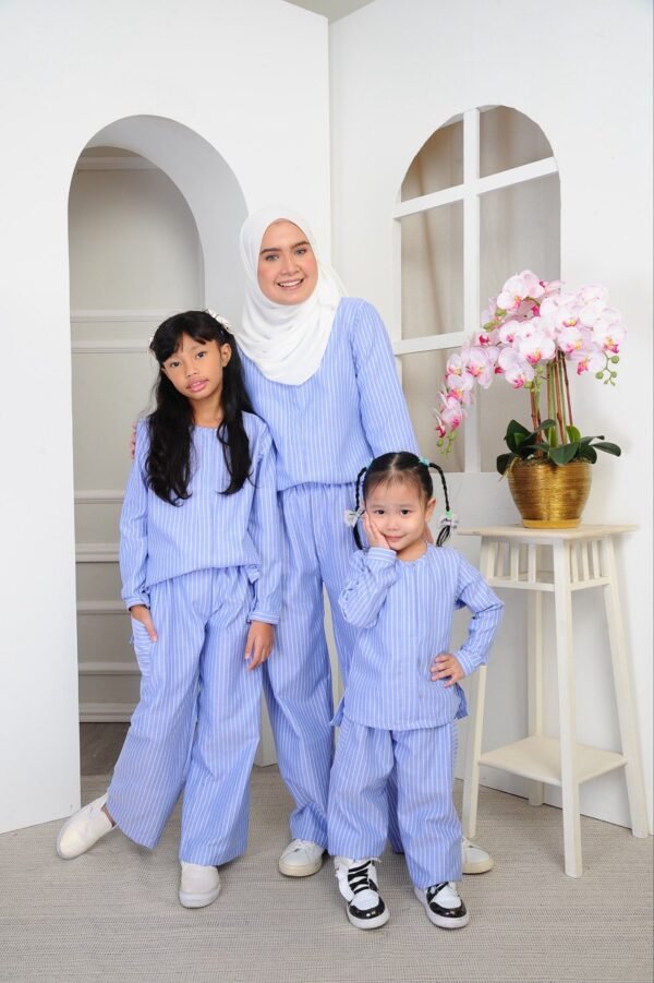 (ADULT) DAPHNE TOP & PANTS -BLUE