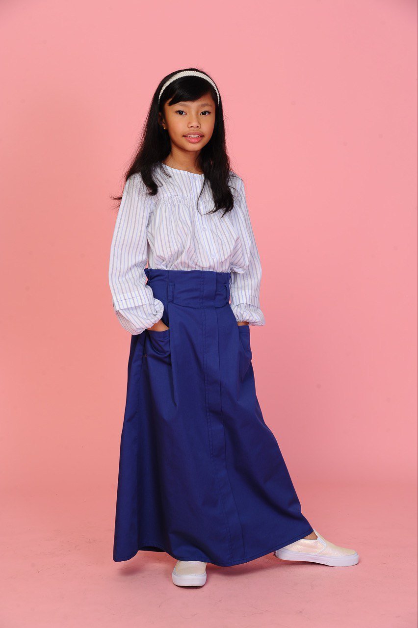 blue kids (KIDS) FREDA TOP -BLUE WHITE - Image 3