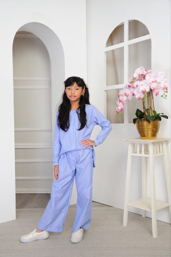 (KIDS) DAPHNE TOP & PANTS -BLUE