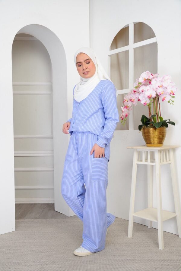 (ADULT) DAPHNE TOP & PANTS -BLUE