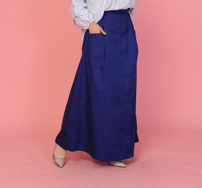 blue mom 3 (ADULT) FREDA SKIRT -BLUE - Image 1