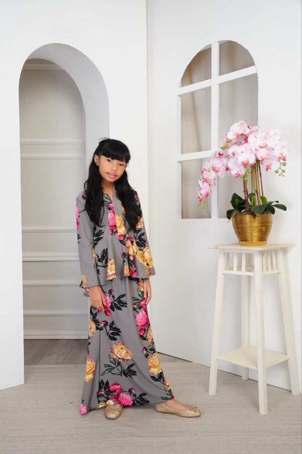 (KIDS) THALIA KEBAYA PEPLUM -GREY