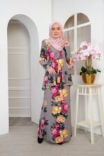 (ADULT) THALIA KEBAYA PEPLUM -GREY - Image 4