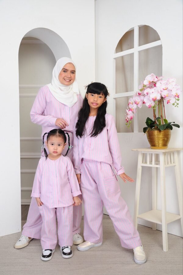 (ADULT) DAPHNE TOP & PANTS -PINK