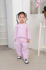 (KIDS) DAPHNE TOP & PANTS -PINK - Image 2