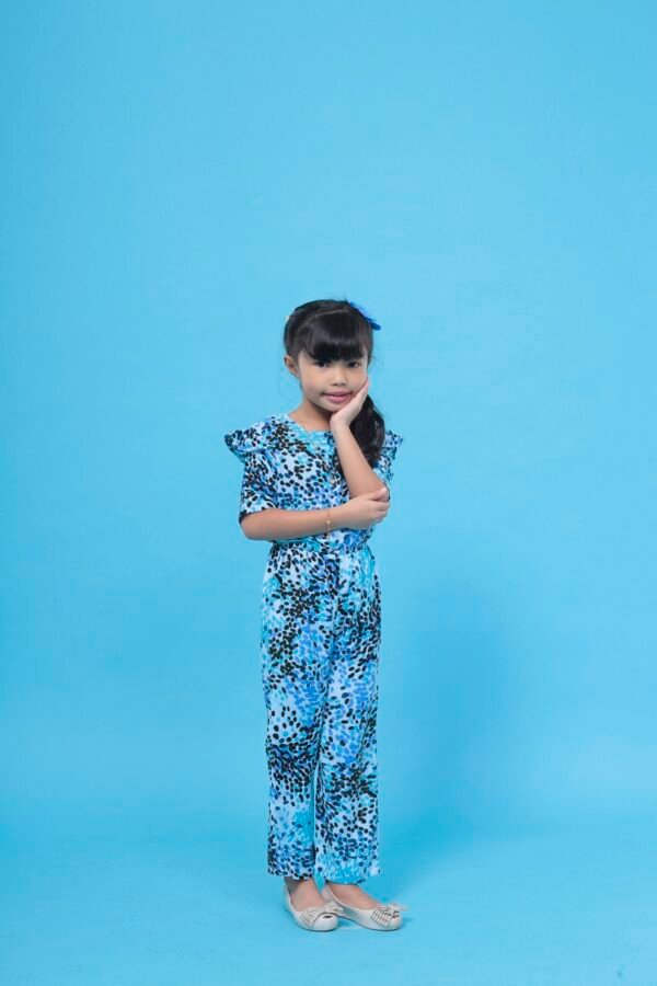 (KIDS) AVERY JUMPSUIT -POLKA BLUE