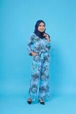 (ADULT) AVERY JUMPSUIT -POLKA BLUE