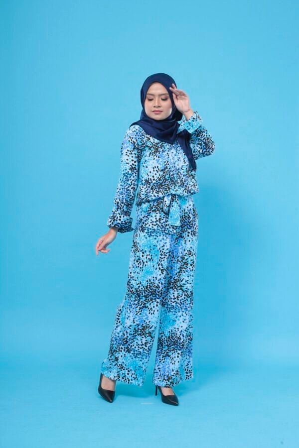 (ADULT) AVERY JUMPSUIT -POLKA BLUE