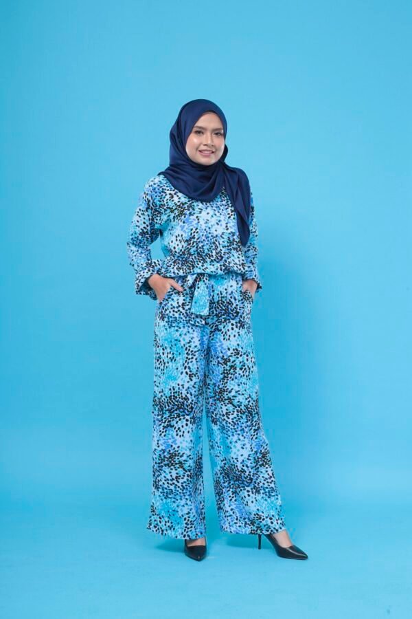 (ADULT) AVERY JUMPSUIT -POLKA BLUE