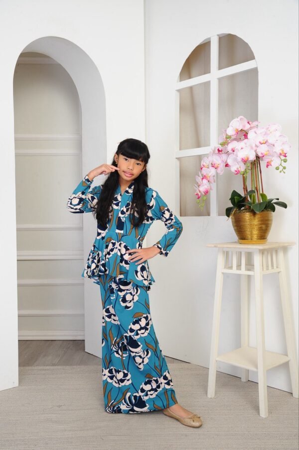 (KIDS) THALIA KEBAYA PEPLUM -TEAL