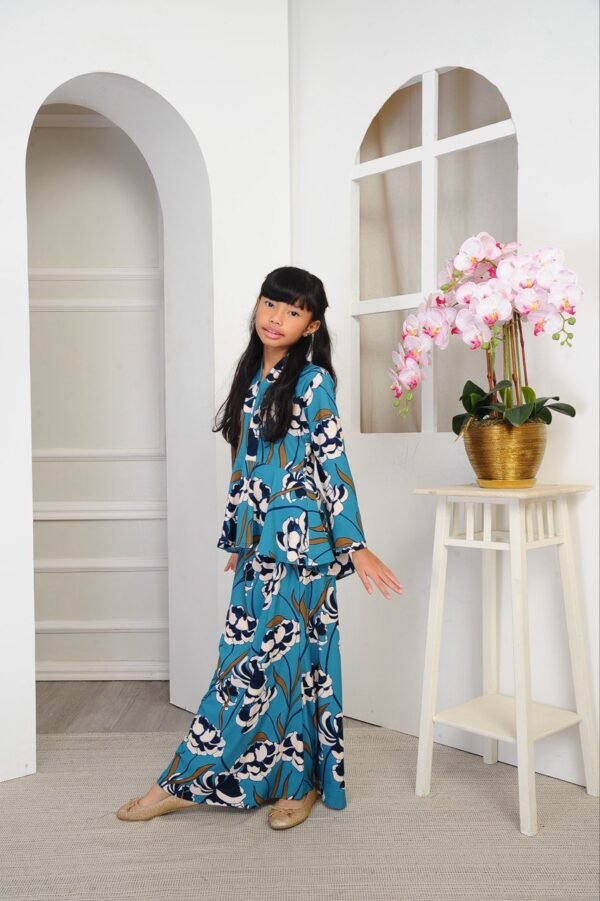 (KIDS) THALIA KEBAYA PEPLUM -TEAL