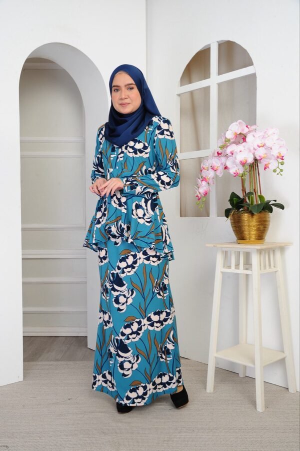 (ADULT) THALIA KEBAYA PEPLUM -TEAL