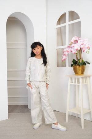 (KIDS) DAPHNE TOP & PANTS -SOFT YELLOW