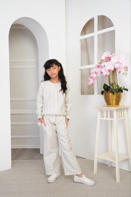 (KIDS) DAPHNE TOP & PANTS -SOFT YELLOW