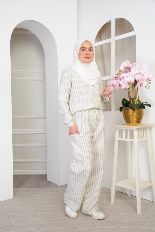 (ADULT) DAPHNE TOP & PANTS -SOFT YELLOW