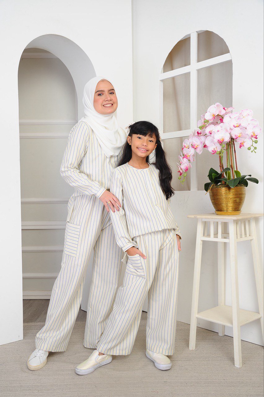 yellow pair 2 (ADULT) DAPHNE TOP & PANTS -SOFT YELLOW - Image 6