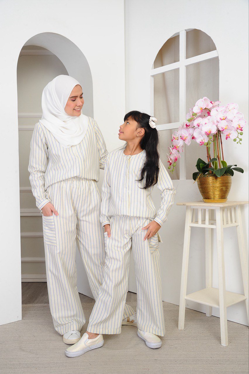 yellow pair (ADULT) DAPHNE TOP & PANTS -SOFT YELLOW - Image 7