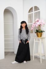 (KIDS) JANE TOP & SKIRT -BLACK - Image 3