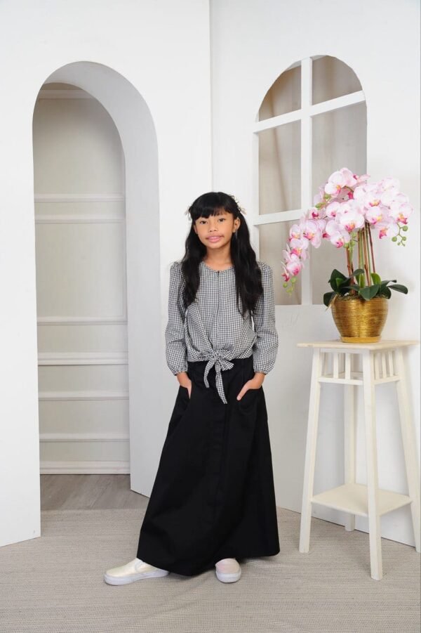 (KIDS) JANE TOP & SKIRT -BLACK