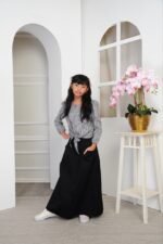 (KIDS) JANE TOP & SKIRT -BLACK