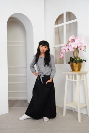 (KIDS) JANE TOP & SKIRT -BLACK