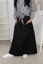 (KIDS) JANE TOP & SKIRT -BLACK - Image 4