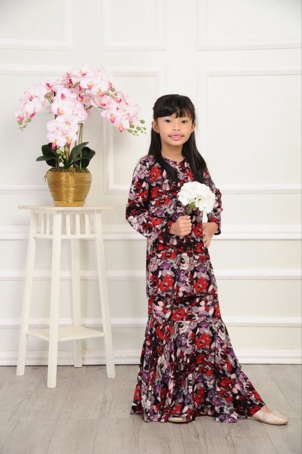(KIDS) NELISSA KURUNG -BLACK/RED
