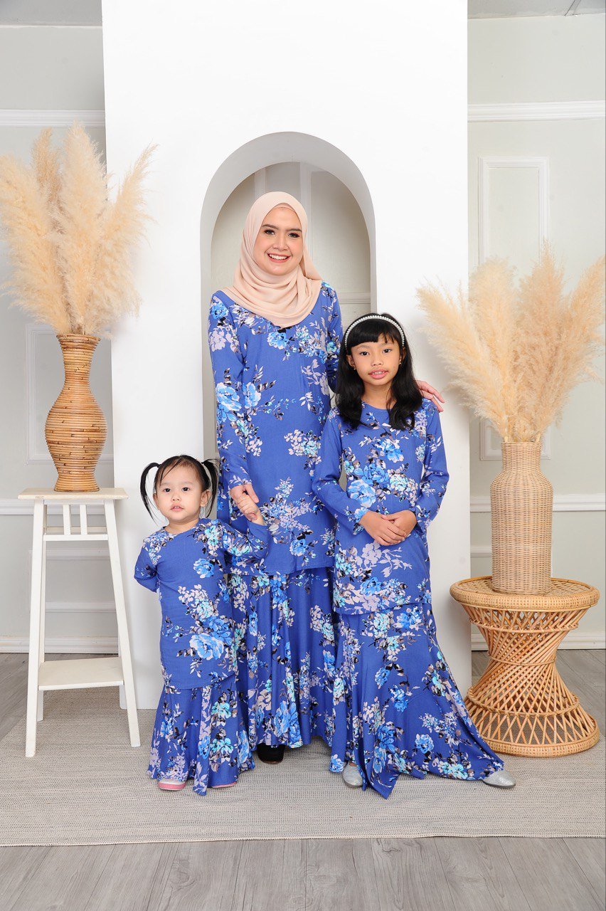blue family (ADULT) NELISSA KURUNG -CORNFLOWER BLUE - Image 6