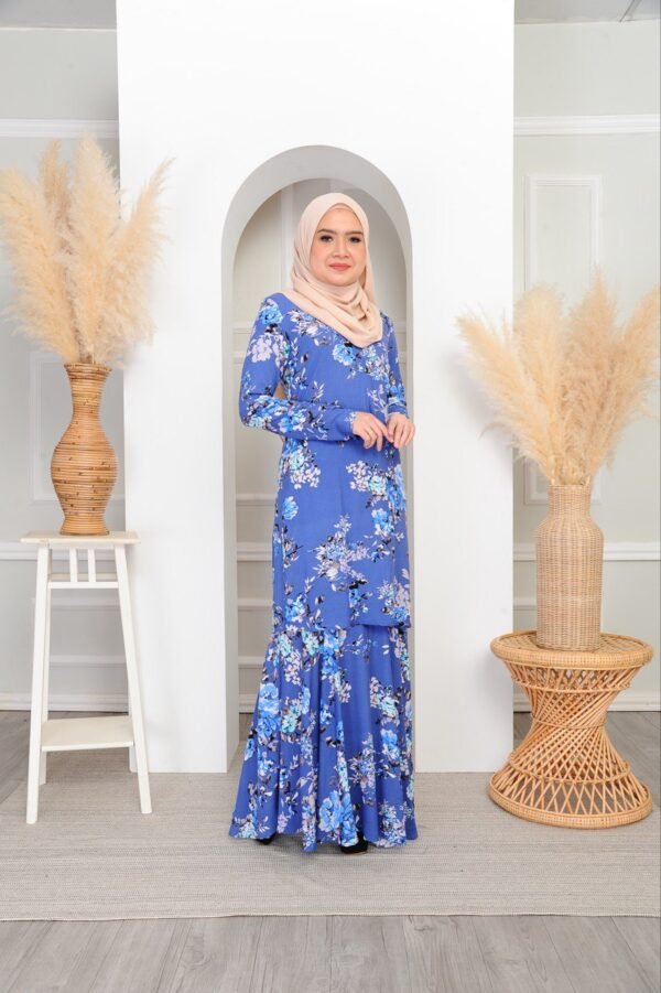 (ADULT) NELISSA KURUNG -CORNFLOWER BLUE