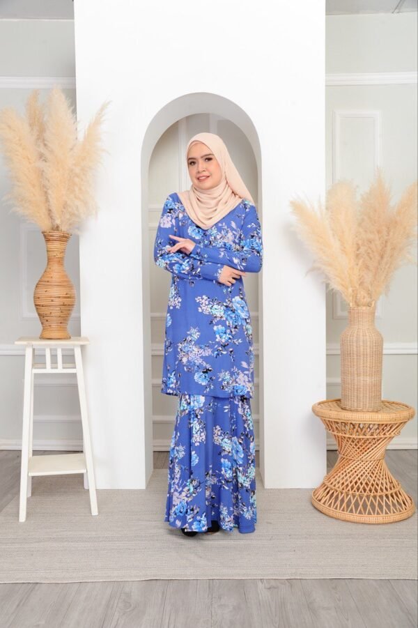 (ADULT) NELISSA KURUNG -CORNFLOWER BLUE